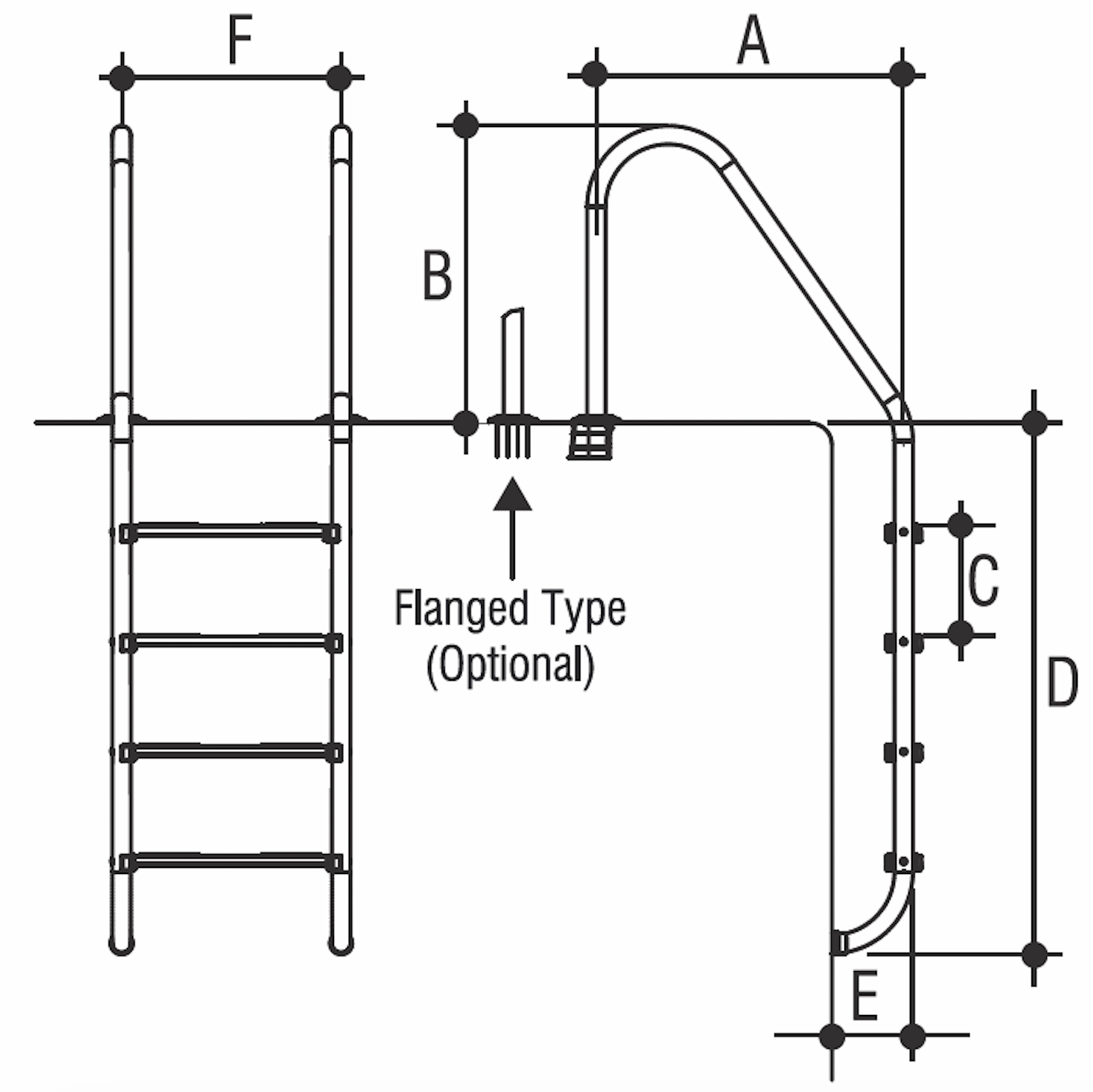Лестница 3 ступени Gemas STANDARD AISI 304 (0311112)